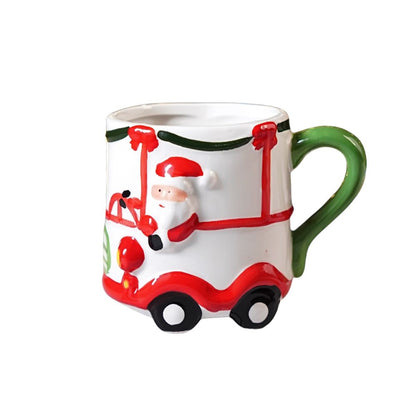 Santa Rider Christmas Hot Chocolate/Coffee mug for Kids and Adults.
