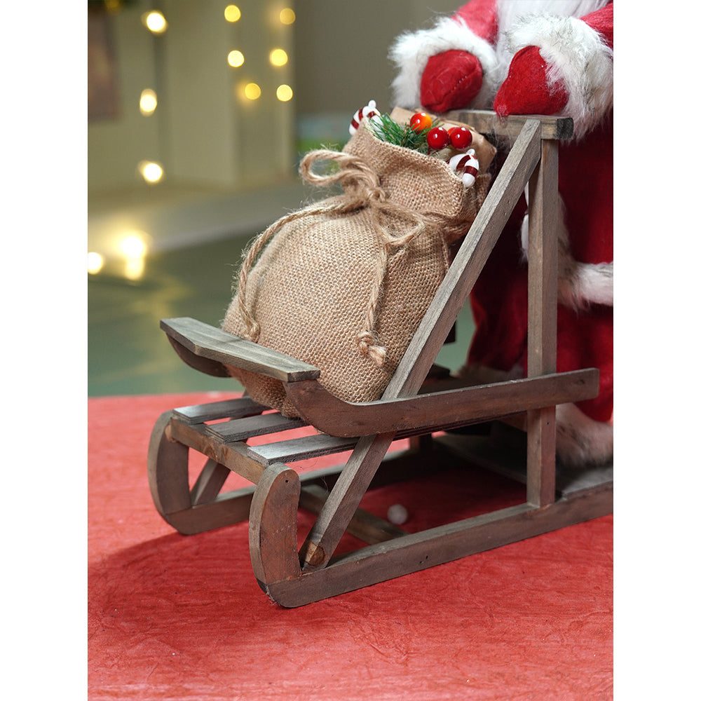 20 inches Standing Sledge Santa Christmas Home and Table Décor