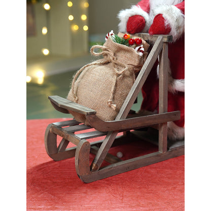 20 inches Standing Sledge Santa Christmas Home and Table Décor