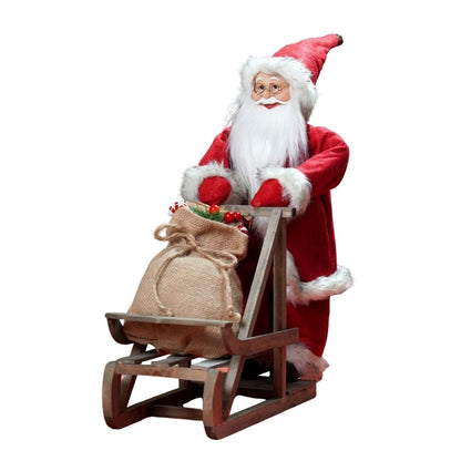 20 inches Standing Sledge Santa Christmas Home and Table Décor