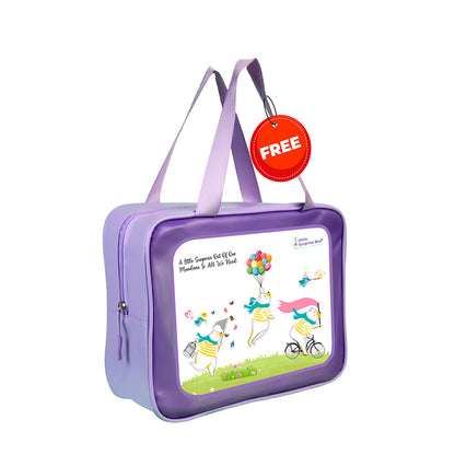 Dive 2-Piece Navy & Purple Front-Zip Jacket with Full Length Pants, 2.5mm Neoprene Kids Swimsuit with Free Washbag