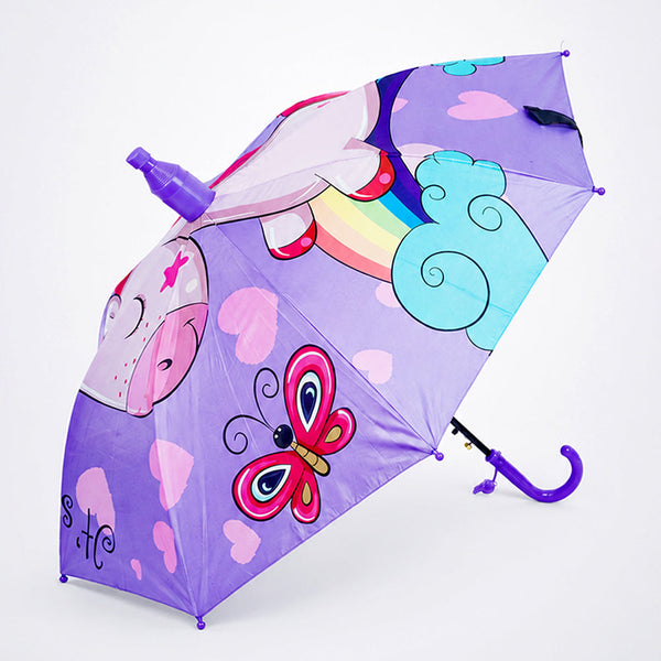Unicorn Rainbow with Shutter style cover Kids-Umbrella  6-12Y