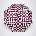 3fold Brown Frills and Checks Printed Umbrella for Teens & Adults