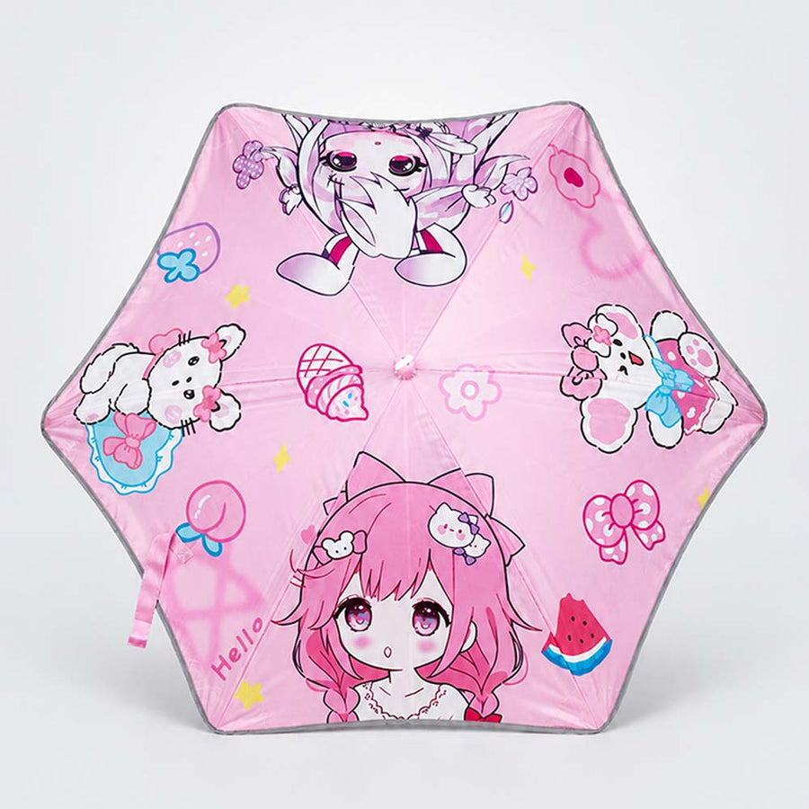 Wheel style Baby Girl Printed UPF 50+ Kids-Umbrella-5-10Y