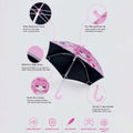 Wheel style Baby Girl Printed UPF 50+ Kids-Umbrella-5-10Y