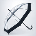 Black Big Border Transparent Umbrella for Teens & Adults