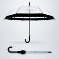 Black Big Border Transparent Umbrella for Teens & Adults