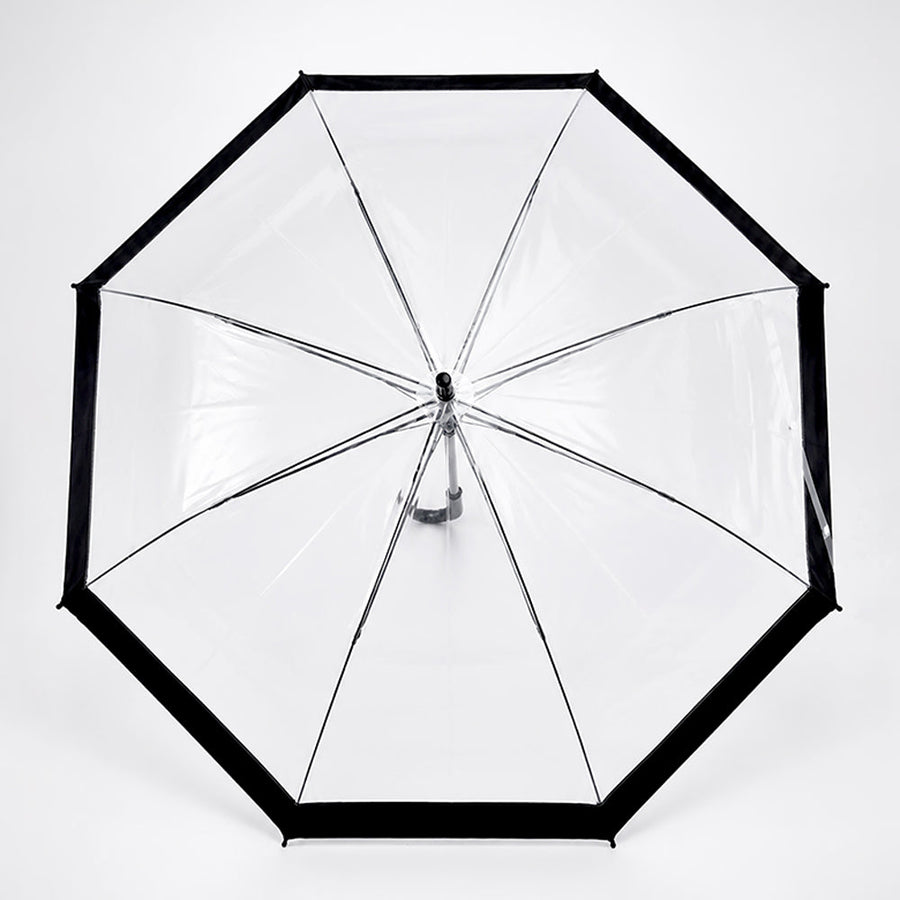 Black Big Border Transparent Umbrella for Teens & Adults