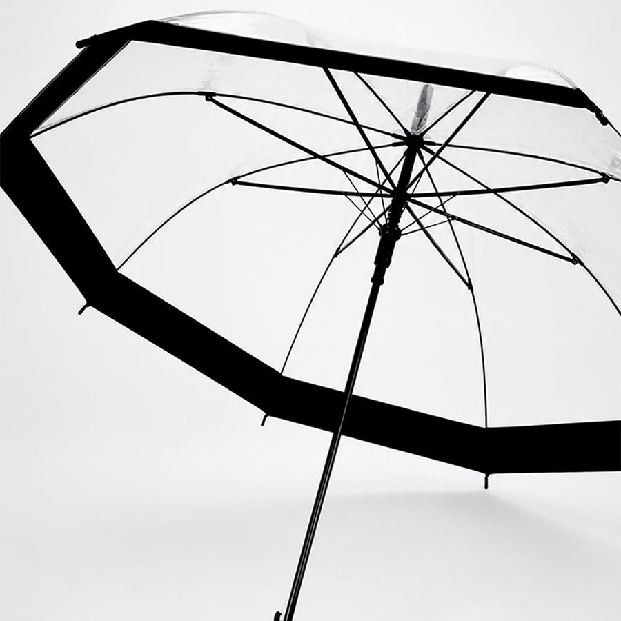 Black Big Border Transparent Umbrella for Teens & Adults