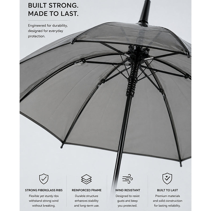 Black Beauty Jelly Transparent Umbrella for Teens & Adults
