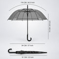 Black Beauty Jelly Transparent Umbrella for Teens & Adults