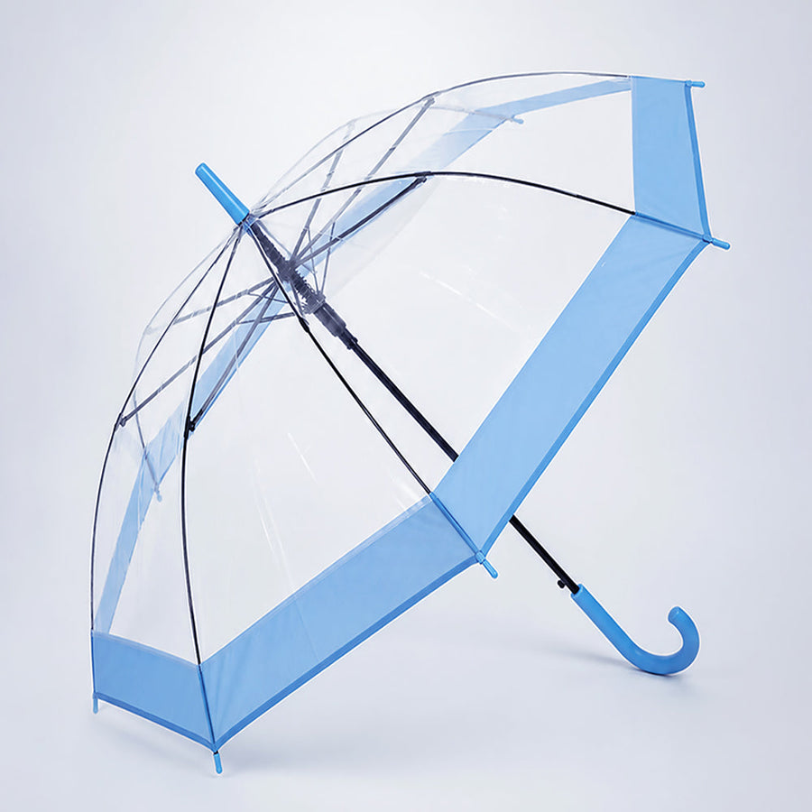 Blue Big Border Transparent Umbrella for Teens & Adults