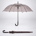 Coffee Brown Jelly Transparent Umbrella for Teens & Adults