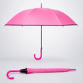 Fuchsia Pink Black Border Solid Umbrella for Adults & Teens