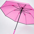 Fuchsia Pink Black Border Solid Umbrella for Adults & Teens