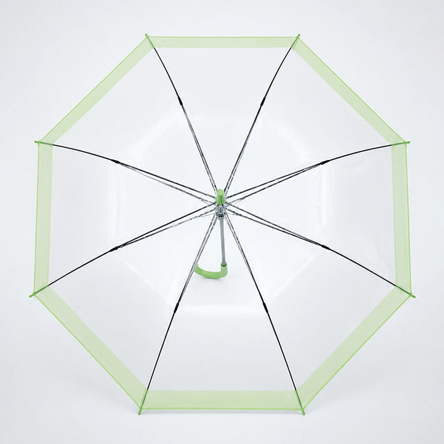 Green Big Border Transparent Umbrella for Teens & Adults