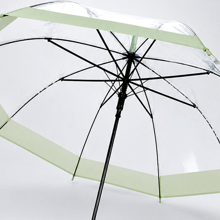 Green Big Border Transparent Umbrella for Teens & Adults