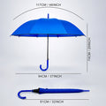 Navy Blue Solid Black border Umbrella for Adults & Teens