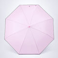Pastel Pink Solid Black border Umbrella for Adults