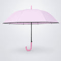 Pastel Pink Solid Black border Umbrella for Adults