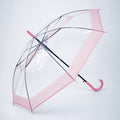 Peach Big Border Transparent Umbrella for Teens & Adults
