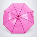 Hot Pink Jelly Transparent Umbrella for Teens & Adults
