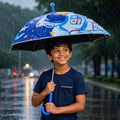 Wheel style Planet Space Astronaut Printed UPF 50+ Kids-Umbrella-5-10Y