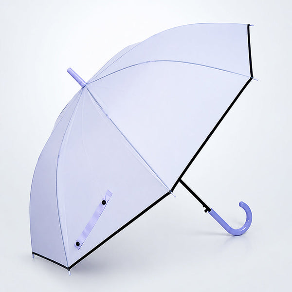 Purple Solid Black border Umbrella for Adults