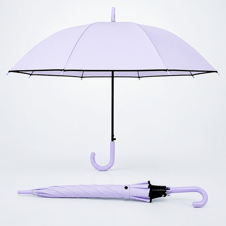 Purple Solid Black border Umbrella for Adults