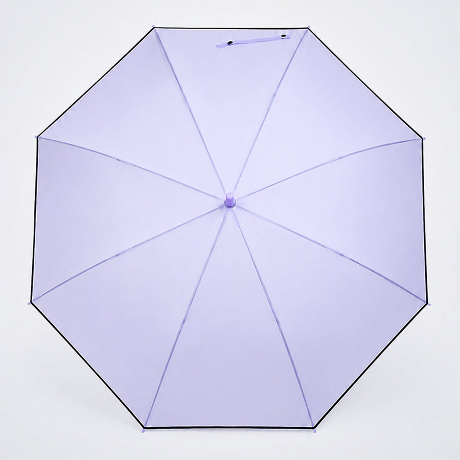 Purple Solid Black border Umbrella for Adults