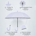 Purple Solid Black border Umbrella for Adults