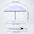 Purple Solid Black border Umbrella for Adults