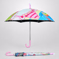 Wheel style Strawberry & Teddy Printed UPF 50+ Kids-Umbrella-5-10Y