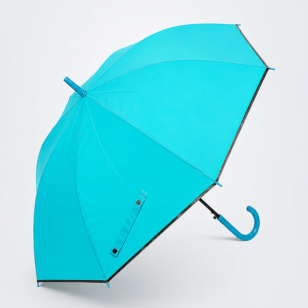 Teal Solid Black border Umbrella for Adults & Teens