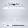 White Big Border Transparent Umbrella for Teens & Adults