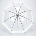 White Big Border Transparent Umbrella for Teens & Adults
