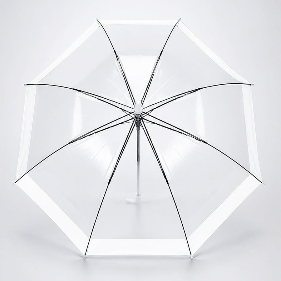 White Big Border Transparent Umbrella for Teens & Adults
