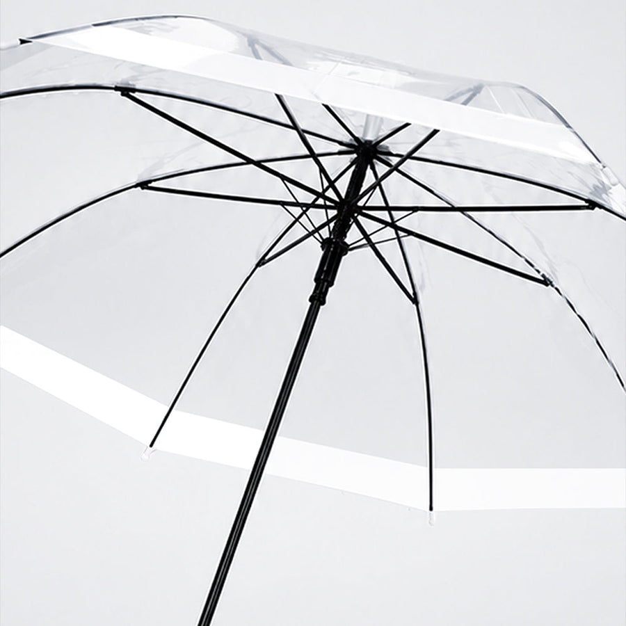 White Big Border Transparent Umbrella for Teens & Adults