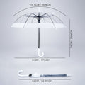 White Big Border Transparent Umbrella for Teens & Adults
