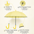 Yellow Solid Black border Umbrella for Adults & Teens