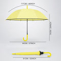 Yellow Solid Black border Umbrella for Adults & Teens