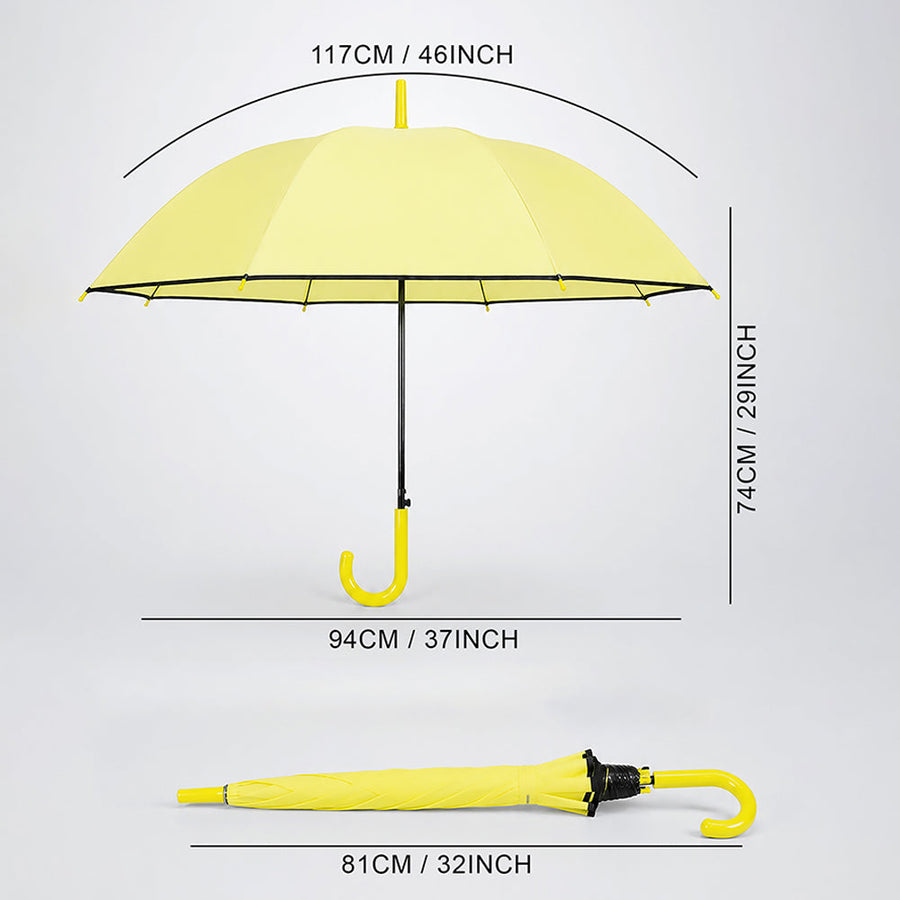 Yellow Solid Black border Umbrella for Adults & Teens