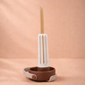 Brown Gift Stamps  soft silicone handle series, Stainless Steel Tumbler and Water Bottle for kids, Teens and Adults, 650 ml