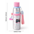 Pink Silver Black Cat Stripes Cap Series,  Stainless Steel Kids Water Bottle , 520ml