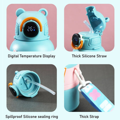 Little Surprise Box, Blue Game Theme tempertaure Controlled Stainless Steel Kids Water Bottle, 550 Ml