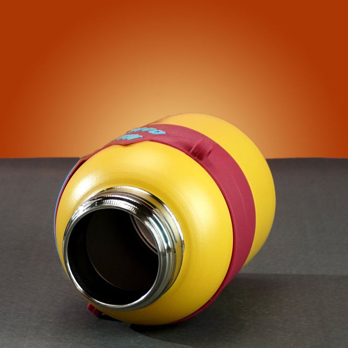 Little Surprise Box, Yellow Game Theme tempertaure Controlled Stainless Steel Kids Water Bottle, 550 Ml