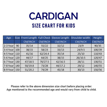 Cream Courage Above Fear Warmer Cardigan, Christmas Cardigan Winter Sweater for Kids