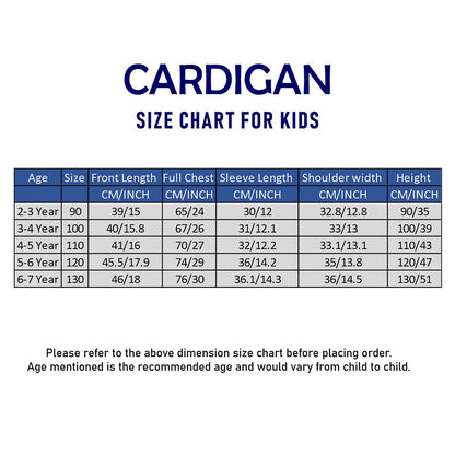 Green Ruffle Neck, Floral Christmas Cardigan Winter Sweater for Kids