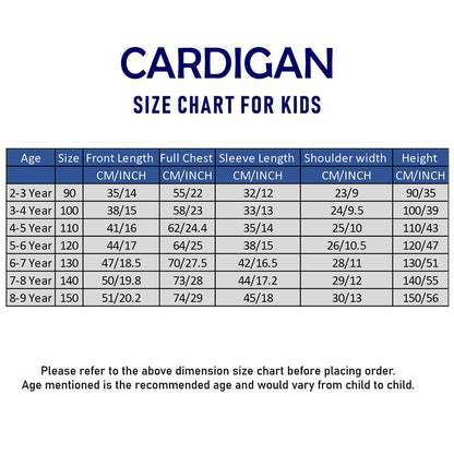 Maroon Courage Above Fear  Cardigan, Christmas Winter Sweater for Kids