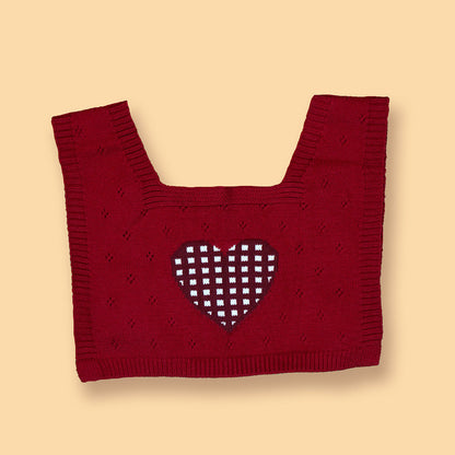 Red checks Heart Cardigan with Muffler, Christmas Winter Sweatshirt for Kids